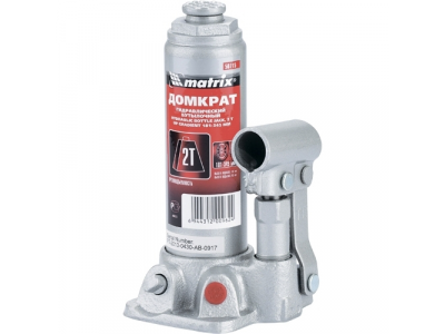 Домкрат гидравлический бутылочный, 2 т, h подъема 181–345 мм// MATRIX MASTER от MATRIX Домкрат гидравлический бутылочный, 2 т, h подъема 181–345 мм// MATRIX MASTER