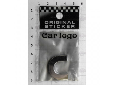 Буква C 3D для авто (28x27x3) хром. 3М шрифт DIY от SDS Буква C 3D для авто (28x27x3) хром. 3М шрифт DIY