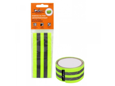 Повязка на руку, светоотражающая, 5х30 см., зеленая от Airline Повязка на руку, светоотражающая, 5х30 см., зеленая
