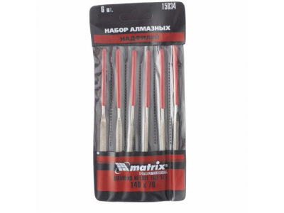 Набор надфилей алмазных, 140х70х3, 6 шт.// MATRIX MASTER от MATRIX Набор надфилей алмазных, 140х70х3, 6 шт.// MATRIX MASTER