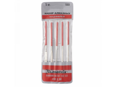 Набор надфилей алмазных, 140х50х3, 5 шт.// MATRIX от MATRIX Набор надфилей алмазных, 140х50х3, 5 шт.// MATRIX