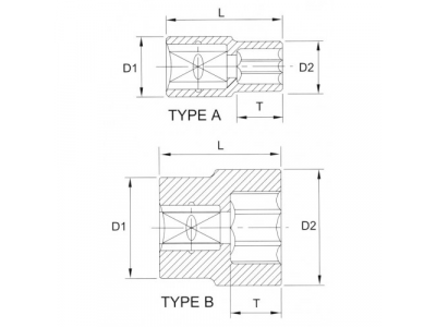 Головка торцевая 12гр. 1/2" 8мм