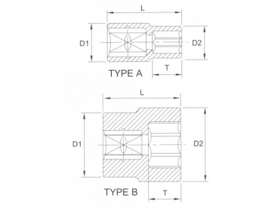 Головка торцевая 6гр. 3/8" 18мм от LICOTA Головка торцевая 6гр. 3/8" 18мм