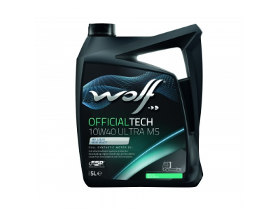 Моторное масло WOLF OFFICIALTECH 10W40 ULTRA MS 5L от WOLF Моторное масло WOLF OFFICIALTECH 10W40 ULTRA MS 5L