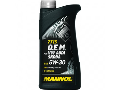 MANNOL 7715 O.E.M. 5W-30 for VW Audi Skoda 1L от MANNOL MANNOL 7715 O.E.M. 5W-30 for VW Audi Skoda 1L