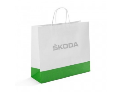 Бумажный подарочный пакет Skoda Paper bag, White, артикул 51472 от VAG Бумажный подарочный пакет Skoda Paper bag, White, артикул 51472