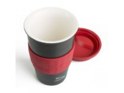 Керамическая термокружка Jaguar Travel Ceramic Mug, Red/Black от JAGUAR Керамическая термокружка Jaguar Travel Ceramic Mug, Red/Black