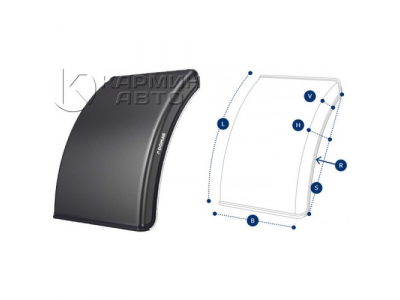 DOMAR dk1110 полукрыло с белой линией koegel 430х145х670 от DOMAR DOMAR dk1110 полукрыло с белой линией koegel 430х145х670